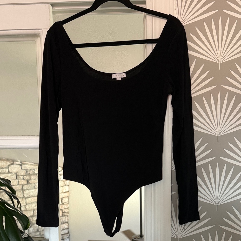 Leith Classic Black Long Sleeve Bodysuit